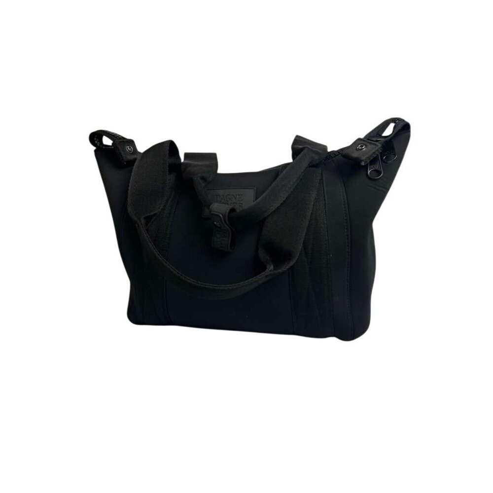 Dagne Dover Women's Black Bag With Mesh Compartments & Zipper Closure - Picture 2 of 16